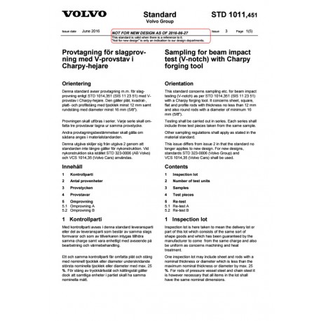 VOLVO STD 1011,451 0