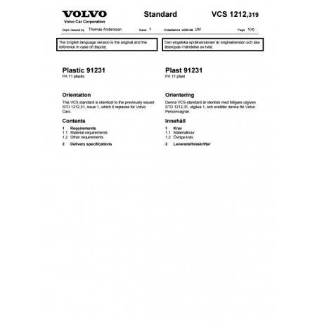 VOLVO STD 1212,319 0