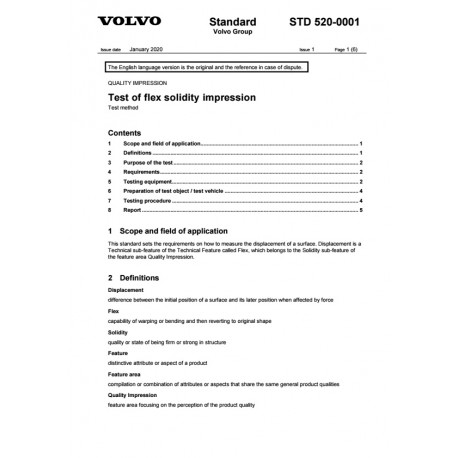 VOLVO STD 520-0001 0