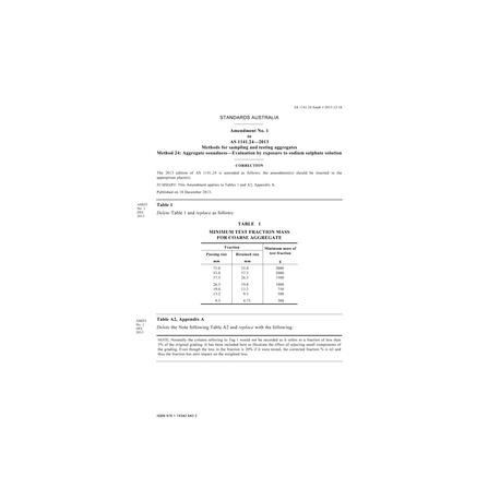 AS 1141.24-2013 AMDT 1 [ Available Superseded ]