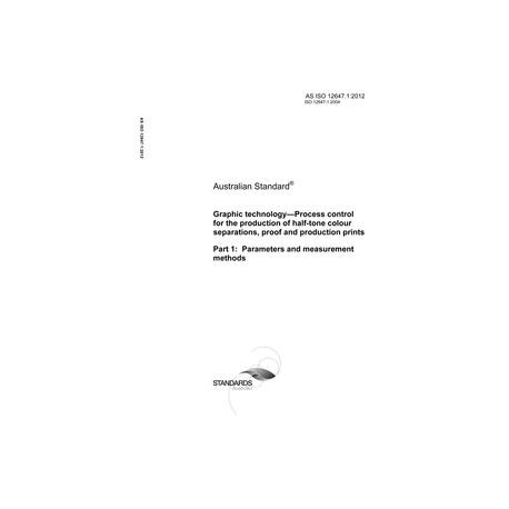 AS ISO 12647.1-2012