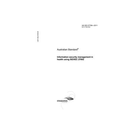 AS ISO 27799-2011