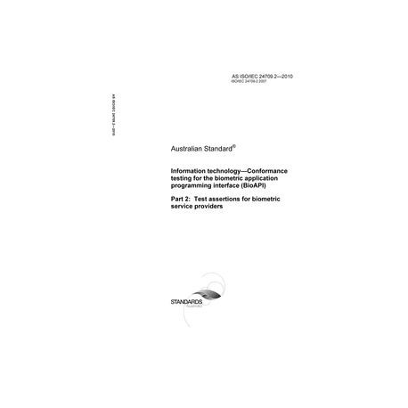 AS ISO IEC 24709.2-2010