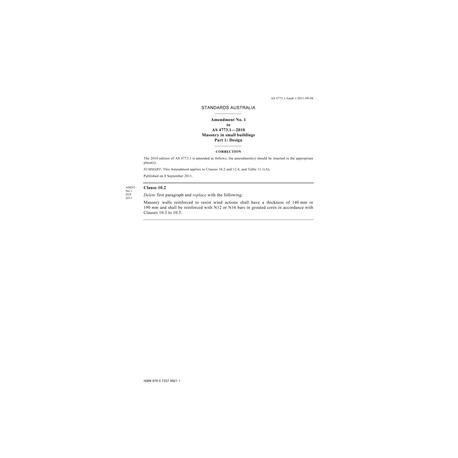 AS 4773.1-2010 AMDT 1 [ Superseded ]