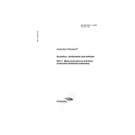 AS ISO 8253.1-2009 [ Superseded ]