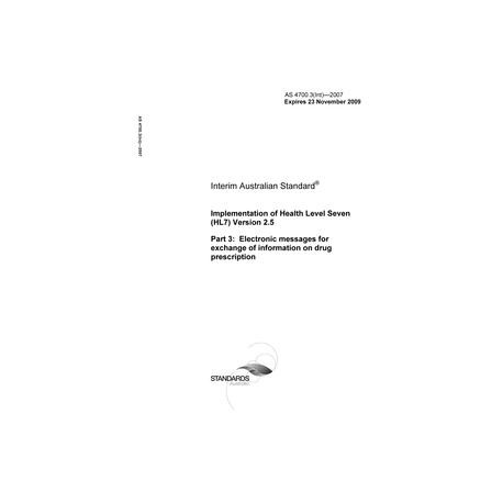 AS 4700.3(INT)-2007 [ Superseded ]