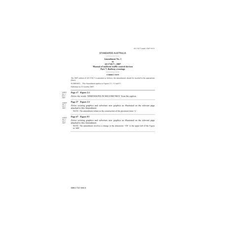 AS 1742.7-2007 AMDT 1 [ Superseded ]