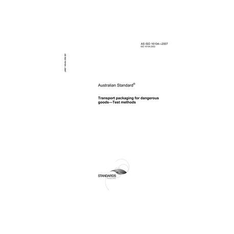 AS ISO 16104-2007