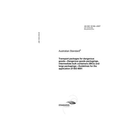 AS ISO 16106-2007