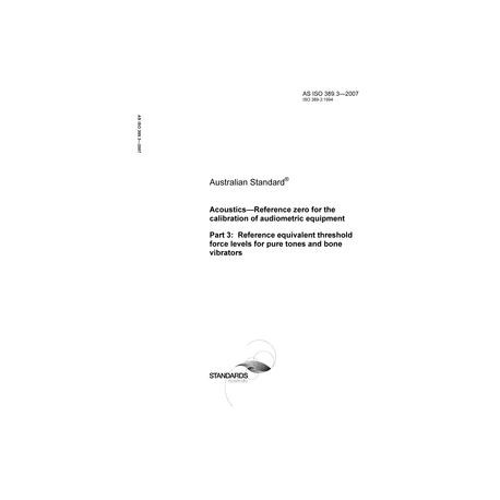 AS ISO 389.3-2007 [ Superseded ]