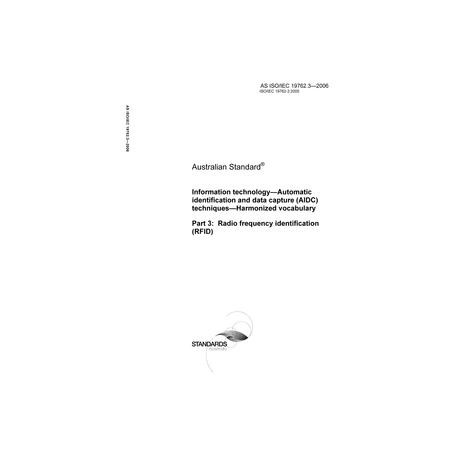 AS ISO IEC 19762.3-2006
