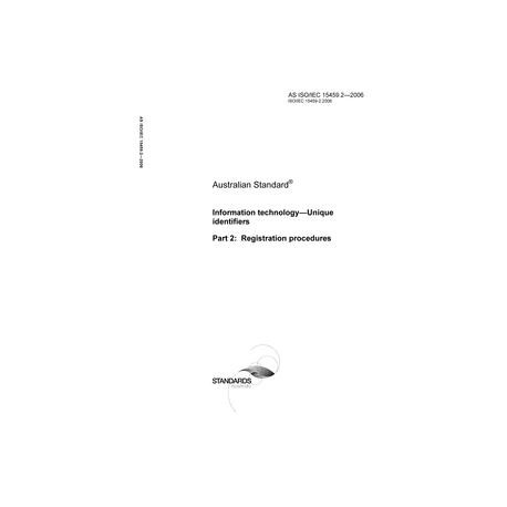 AS ISO IEC 15459.2-2006