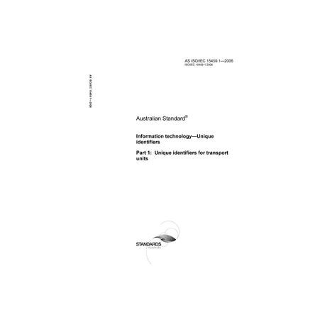 AS ISO IEC 15459.1-2006