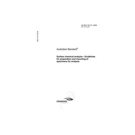 AS ISO 18116-2006