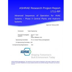 RP-1711 -- Advanced Sequences of Operation for HVAC Systems - Phase II Central Plants and Hydronic Systems