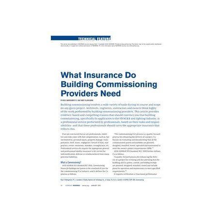 What Insurance Do Building Commissioning Providers Need