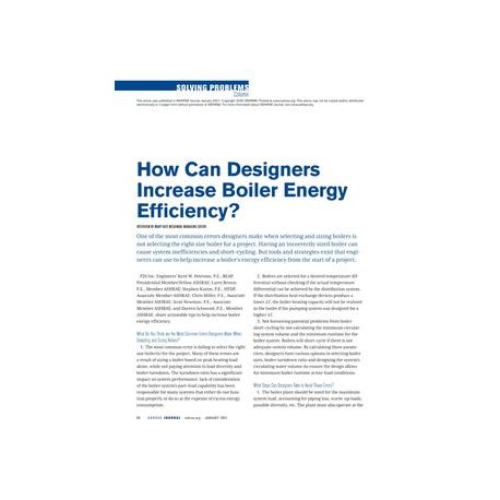Solving Problems: How Can Designers Increase Boiler Energy Efficiency?