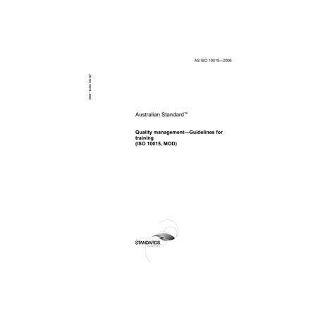 AS ISO 10015-2006