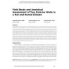 Field Study and Analytical Assessment of Two Exterior Walls in a Hot and Humid Climate