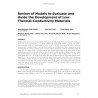 Review of Models to Evaluate and Guide the Development of Low¿Thermal-Conductivity Materials
