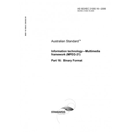 AS ISO IEC 21000.16-2006
