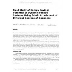 Field Study of Energy Savings Potential of Dynamic Faade Systems Using Fabric Attachment of Different Degrees of Openness