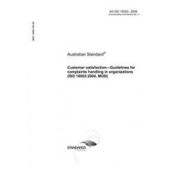 AS ISO 10002-2006 [ Superseded ]