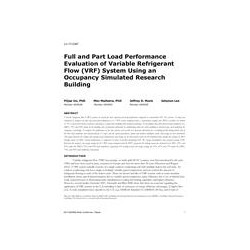 LV-17-C067 -- Full- and Part-Load Performance Evaluation of a Variable Refrigerant Flow (VRF) System Using an Occupancy-Simulate