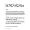OR-16-C030 -- Energy Utilization Effectiveness (EUE): A New Metric for Commercial Building Energy Use Characterization