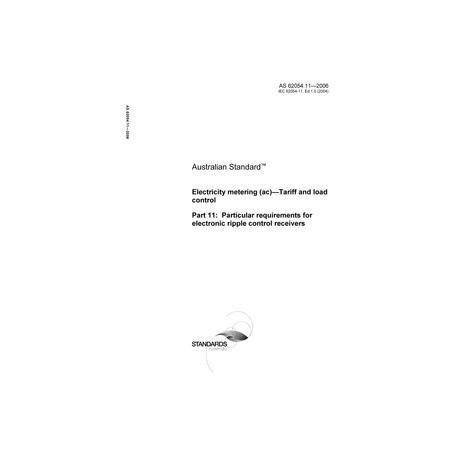 AS 62054.11-2006 [ Superseded ]