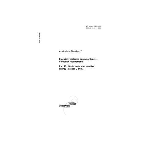 AS 62053.23-2006 [ Superseded ]