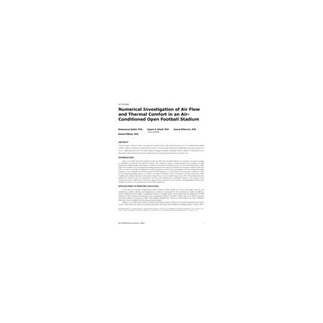 AT-15-C064 -- Numerical Investigation of Airflow and Thermal Comfort in an Air-Conditioned Open Football Stadium