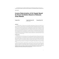 DE-13-C035 -- Inverse Determination of Air Supply Speed for Room Ventilation Based on Reduced Order Models