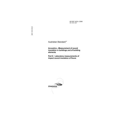 AS ISO 140.6-2006