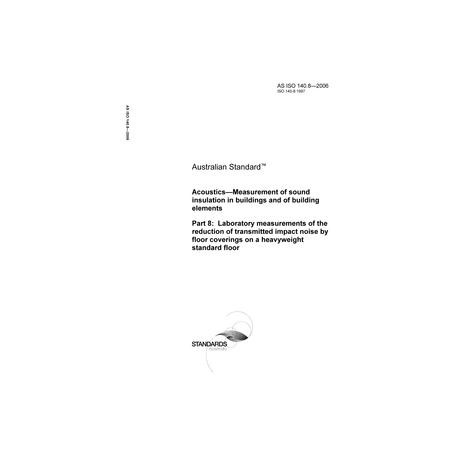 AS ISO 140.8-2006