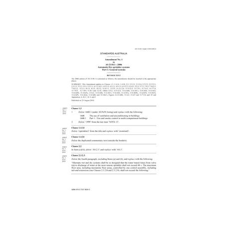 AS 2118.1-2006 AMDT 1 [ Superseded ]
