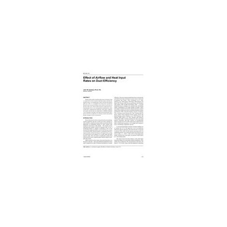 KC-03-01-5 -- Effect of Airflow and Heat Input Rates on Duct Efficiency
