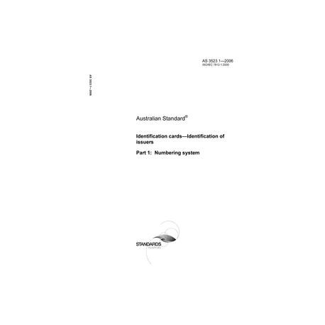 AS 3523.1-2006 [ Superseded ]