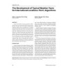 4588 (RP-1015) -- The Development of Typical Weather Years for International Locations: Part I, Algorithms