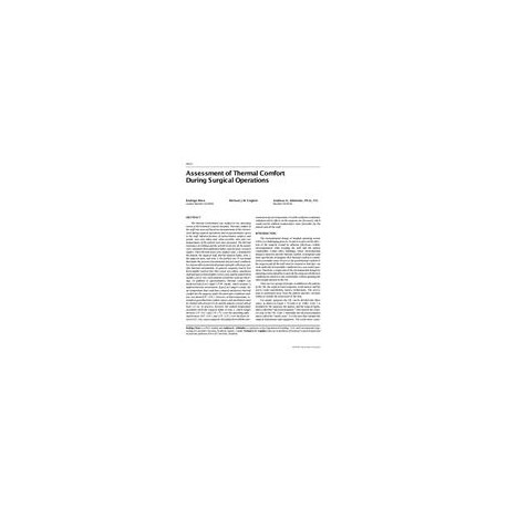 4415 -- Assessment of Thermal Comfort During Surgical Operations