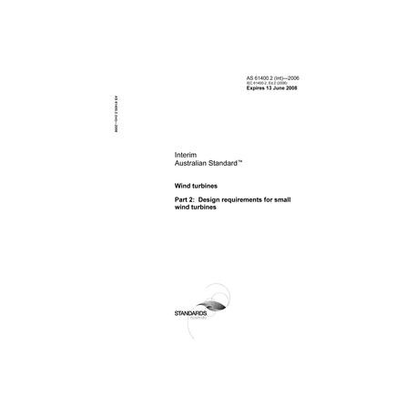 AS 61400.2(INT)-2006 [ Superseded ]