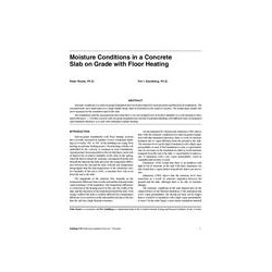Moisture Conditions in a Concrete Slab on Grade with Floor Heating