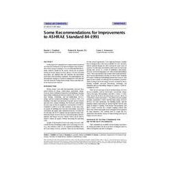 SF-98-24-5 -- Some Recommendations for Improvements to ASHRAE Standard 84-1991