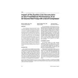 3960 -- Impact of the Suction Line Accumulator on the Frost/Defrost Performance of an Air-Source Heat Pump with a Scroll Compres
