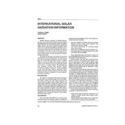 3876 -- International Solar Radiation Information