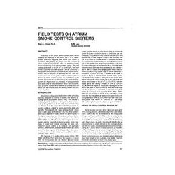 3874 -- Field Tests on Atrium Smoke Control Systems