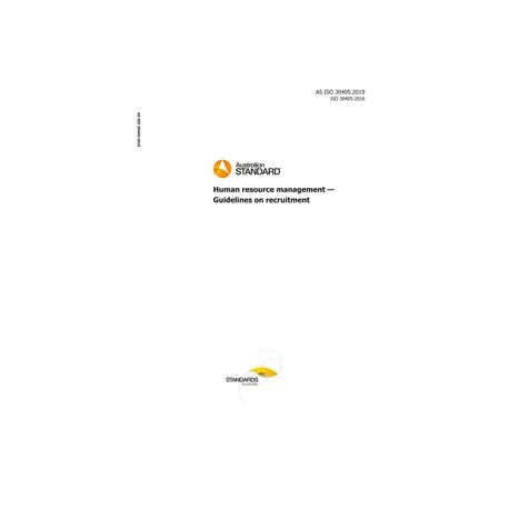 AS ISO 30405:2019
