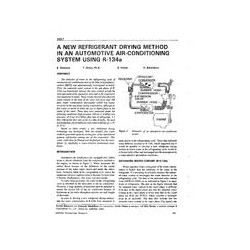 3657 -- A New Refrigerant Drying Method in an Automotive Air Conditioning System Using R-134a