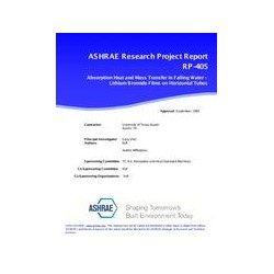 RP-405 -- Investigation of Horizontal Tube Falling-Film Absorbers