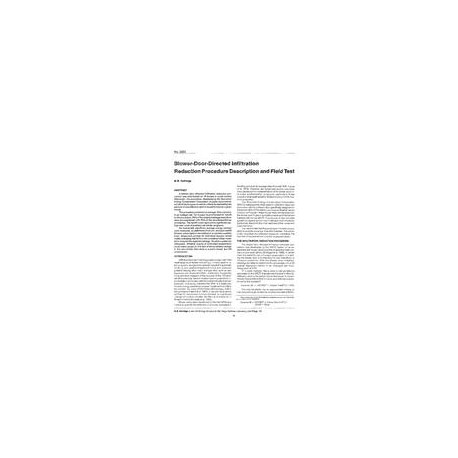 3202 -- Blower-Door-Directed Infiltration Reduction Procedure Description and Field Test